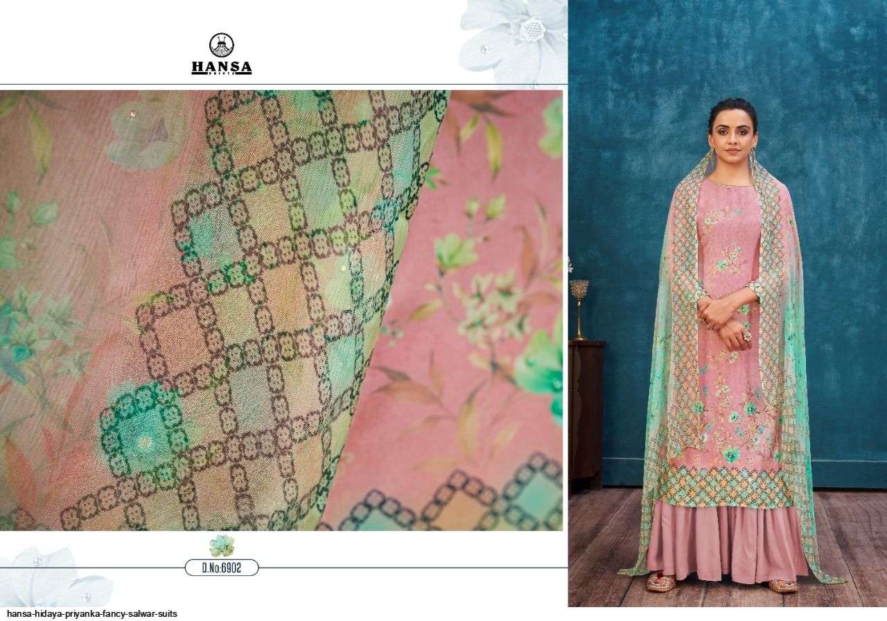 HANSA PRINTS HIDAYA PRESENTS PRIYANKA FANCY SALWAR SUITS IN WHOLESALE PRICE IN SURAT - SAI DRESSES 
