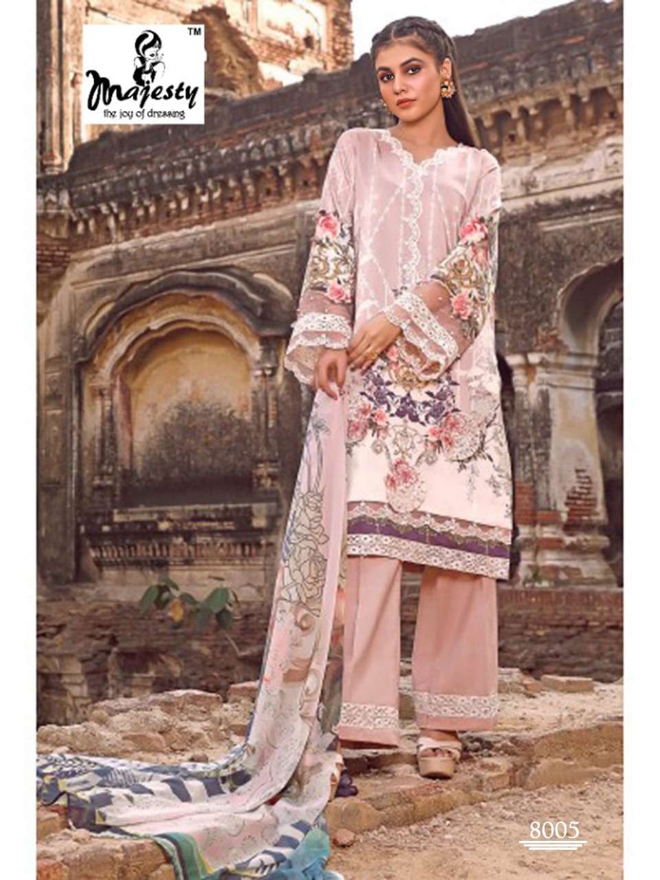 MAJESTY PRESENTS SANA SAFINA VOL 8 PAKISTANI SALWAR SUITS IN WHOLESALE PRICE IN SURAT - SAI DRESSES