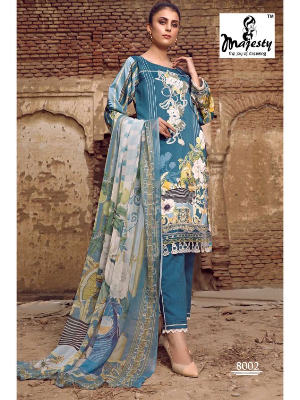 MAJESTY PRESENTS SANA SAFINA VOL 8 PAKISTANI SALWAR SUITS IN WHOLESALE PRICE IN SURAT - SAI DRESSES