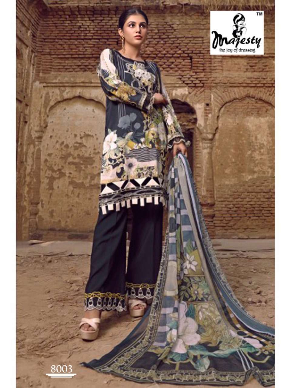 MAJESTY PRESENTS SANA SAFINA VOL 8 PAKISTANI SALWAR SUITS IN WHOLESALE PRICE IN SURAT - SAI DRESSES