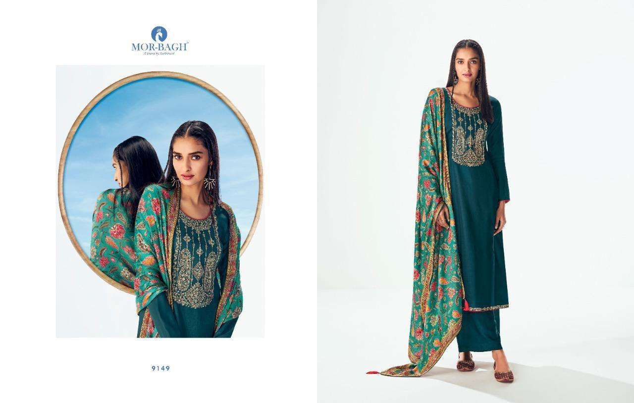 MOR-BAGH BY AASHIRWAD PRESENTS RAISAA PLAZZO STYLE SUITS COLLECTION IN WHOLESALE PRICE IN SURAT - SAI DRESSES 