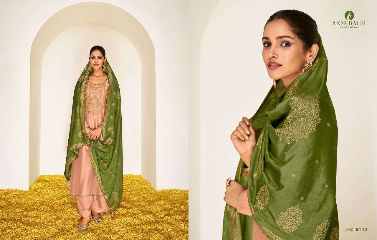MORBAGH PRESENT SHREYA BY AASHIRWAD PREMIUM DREAM SILK EID WEAR DESIGNER SUITS IN WHOLESALE PRICE IN SURAT - SAI DRESSES