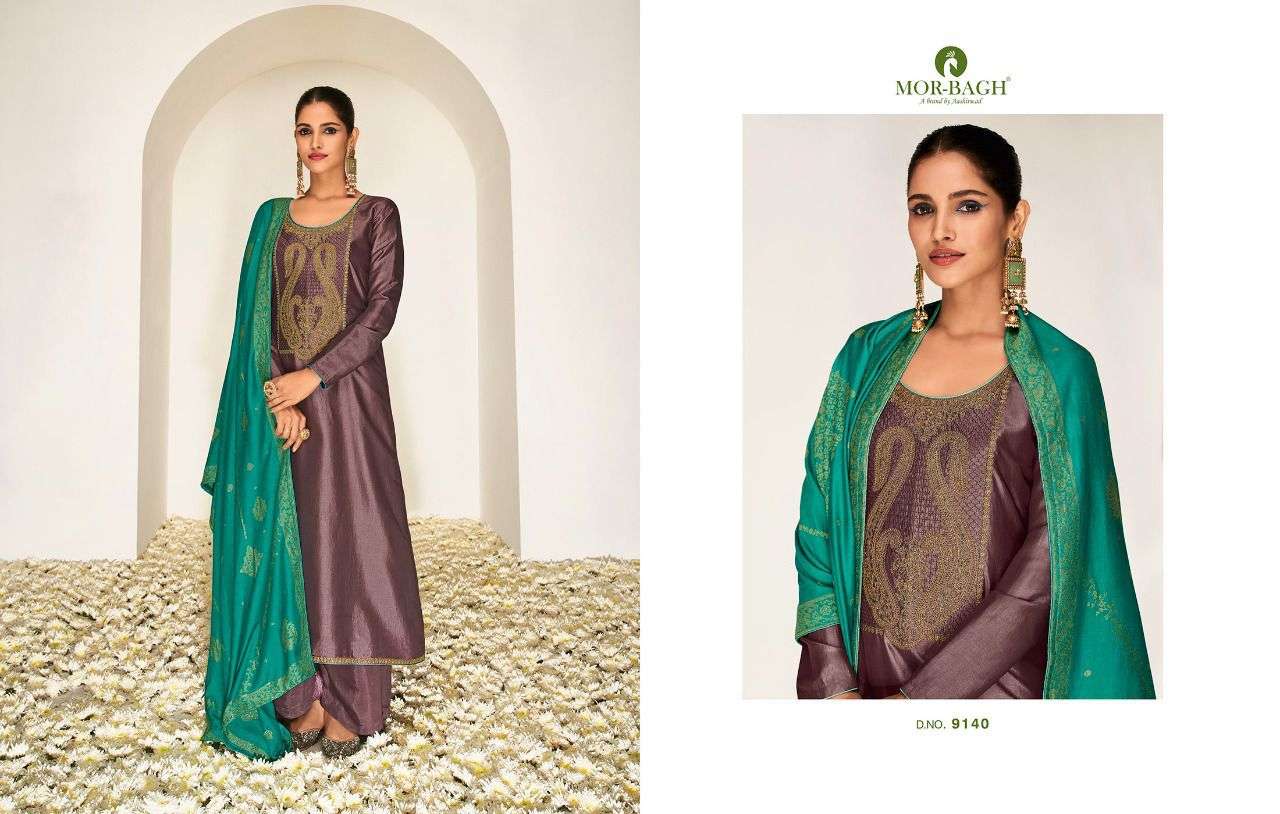 MORBAGH PRESENT SHREYA BY AASHIRWAD PREMIUM DREAM SILK EID WEAR DESIGNER SUITS IN WHOLESALE PRICE IN SURAT - SAI DRESSES