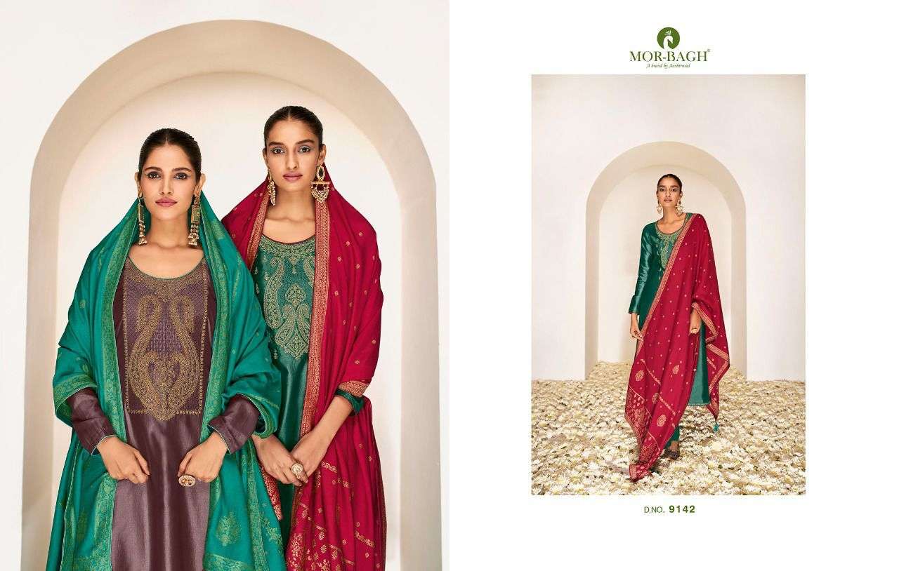 MORBAGH PRESENT SHREYA BY AASHIRWAD PREMIUM DREAM SILK EID WEAR DESIGNER SUITS IN WHOLESALE PRICE IN SURAT - SAI DRESSES