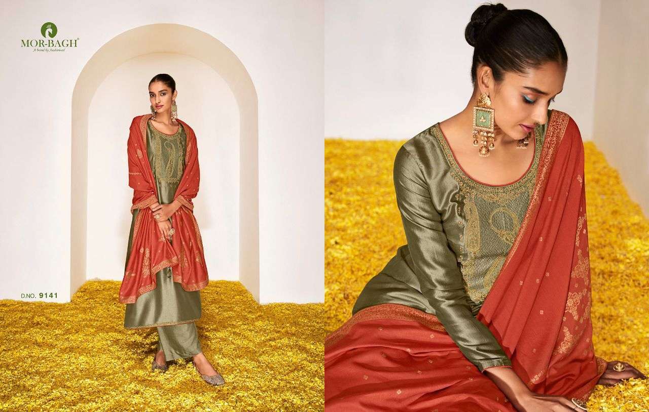 MORBAGH PRESENT SHREYA BY AASHIRWAD PREMIUM DREAM SILK EID WEAR DESIGNER SUITS IN WHOLESALE PRICE IN SURAT - SAI DRESSES