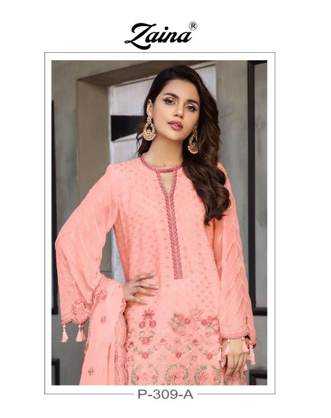 PRIYAM FASHION PRESENT ZAINA VOL 22 GEORGETTE SEMI STITCHED PAKISTANI DESIGNER SUITS IN WHOLESALE PRICE IN SURAT- SAI DRESSES