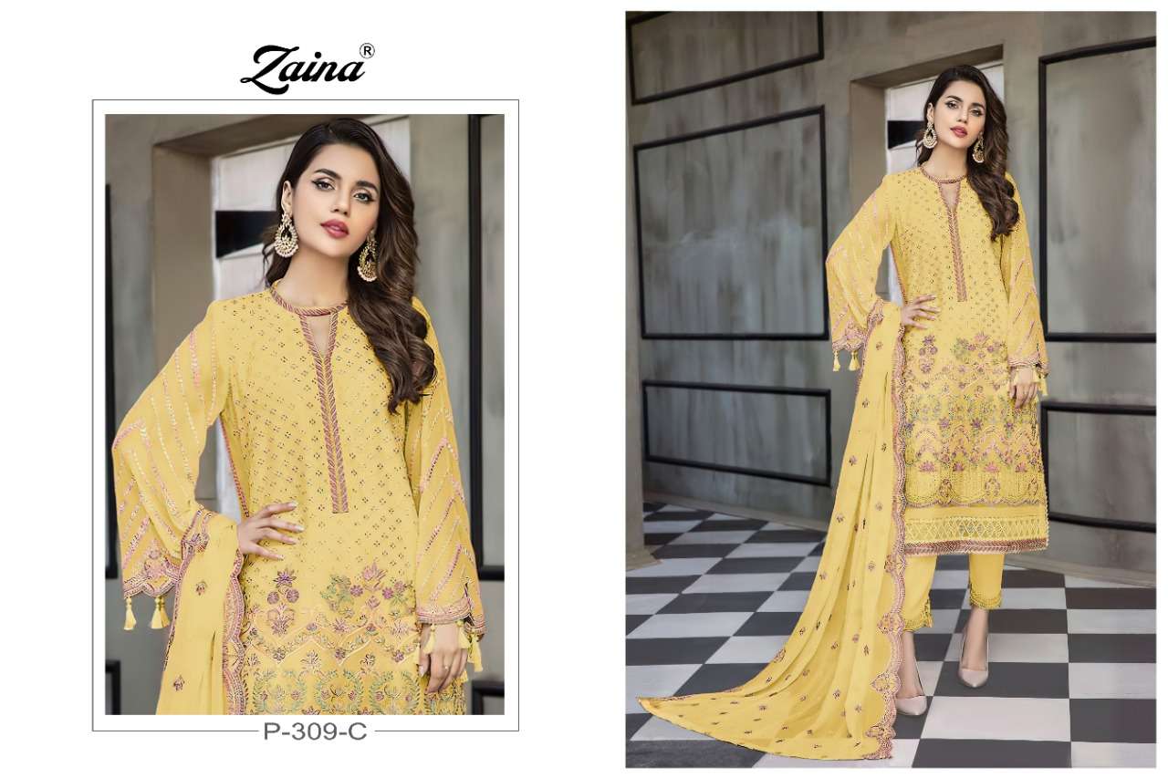 PRIYAM FASHION PRESENT ZAINA VOL 22 GEORGETTE SEMI STITCHED PAKISTANI DESIGNER SUITS IN WHOLESALE PRICE IN SURAT- SAI DRESSES