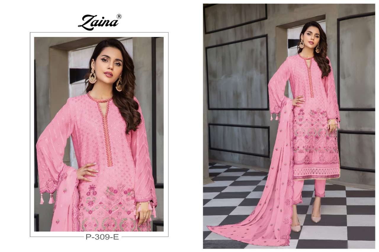 PRIYAM FASHION PRESENT ZAINA VOL 22 GEORGETTE SEMI STITCHED PAKISTANI DESIGNER SUITS IN WHOLESALE PRICE IN SURAT- SAI DRESSES