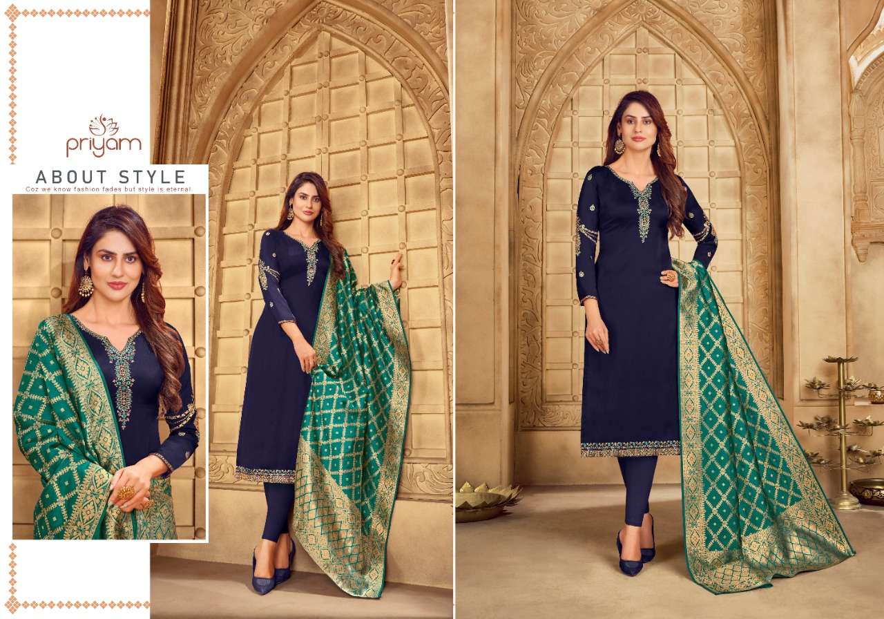 PRIYAM FASHION PRESENTS DN.1101 to 1108  PREMIUM CATALOGUE COLLECTION IN WHOLESALE RATE IN SURAT - SAI DRESSES 
