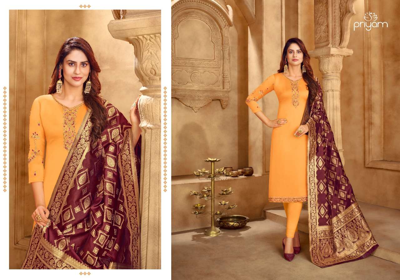 PRIYAM FASHION PRESENTS DN.1101 to 1108  PREMIUM CATALOGUE COLLECTION IN WHOLESALE RATE IN SURAT - SAI DRESSES 
