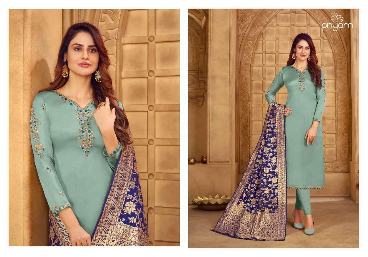 PRIYAM FASHION PRESENTS DN.1101 to 1108  PREMIUM CATALOGUE COLLECTION IN WHOLESALE RATE IN SURAT - SAI DRESSES 