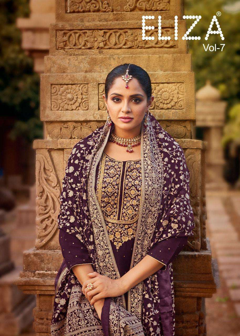 PRIYAM PRESENT ELIZA VOL 7 CATALOG GEORGETTE PAKISTANI DESIGNER SUITS IN WHOLESALE PRICE IN SURAT - SAI DRESSES