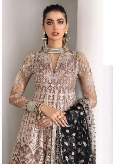 RAWAYAT PRESENT AFROZEH VOL 5 SEMI STITCHED WEDDING WEAR EMBROIDERY NET PAKISTANI DESIGNER SUITS IN WHOLESALE PRICE IN SURAT - SAI DRESSES