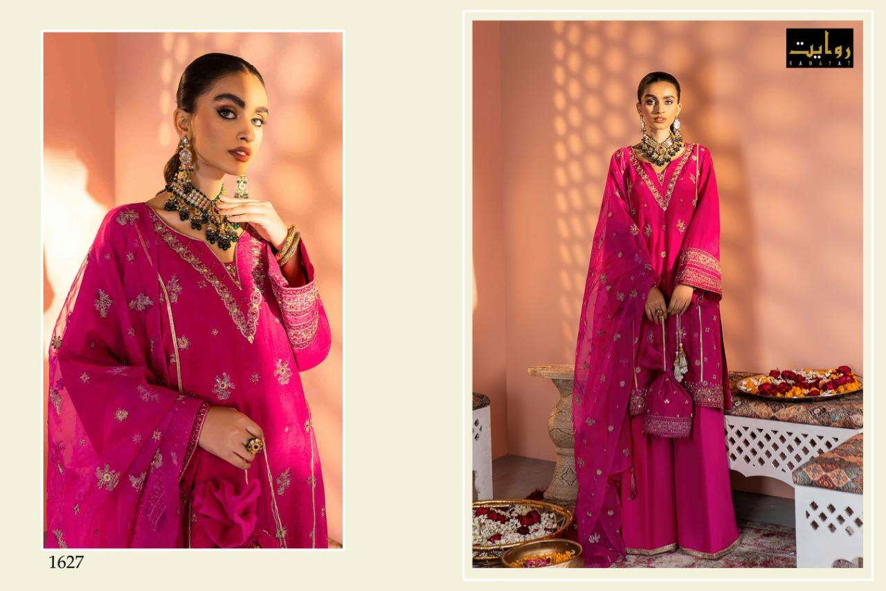 RAWAYAT PRESENT DILRUBA GEORGETTE SEMI STITCHED PAKISTANI DESIGNER SUITS COLLECTION IN WHOLESALE PRICE IN SURAT - SAI DRESSES