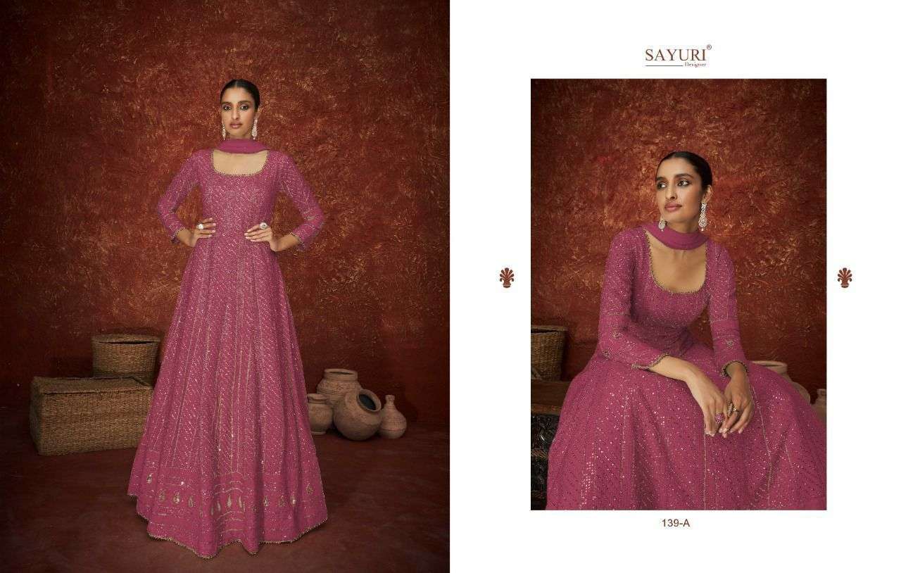 SAYURI DESIGNER PRESENT AMEERA SOLITAIRE READYMADE ANARKALI DESIGNER SUITS IN WHOLESALE PRICE IN SURAT - SAI DRESSES