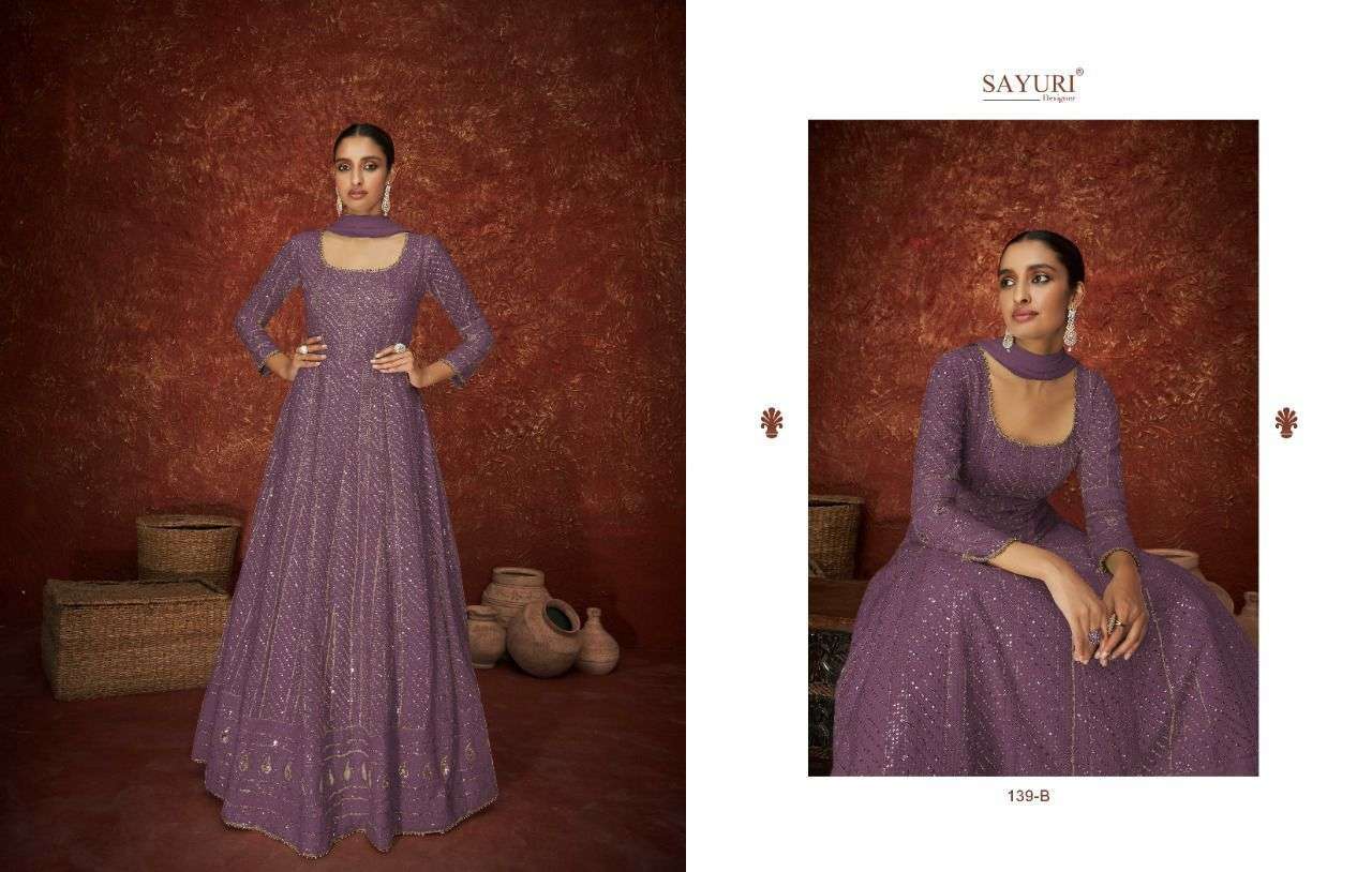 SAYURI DESIGNER PRESENT AMEERA SOLITAIRE READYMADE ANARKALI DESIGNER SUITS IN WHOLESALE PRICE IN SURAT - SAI DRESSES
