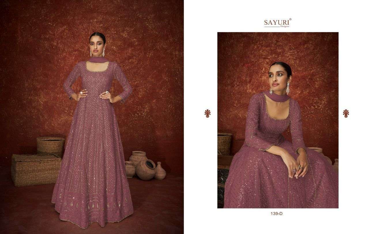 SAYURI DESIGNER PRESENT AMEERA SOLITAIRE READYMADE ANARKALI DESIGNER SUITS IN WHOLESALE PRICE IN SURAT - SAI DRESSES