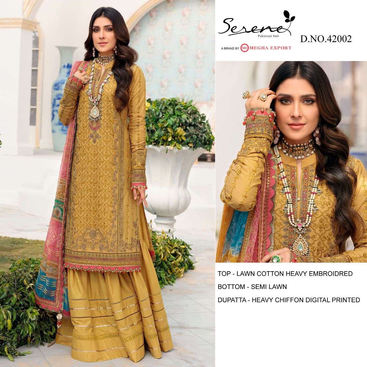 SERENE PRESENT NOOR VOL 3 LAWN COTTON WITH EMBROIDERY WORK PAKISTANI SALWAR SUITS IN WHOLESALE PRICE IN SURAT - SAI DRESSES