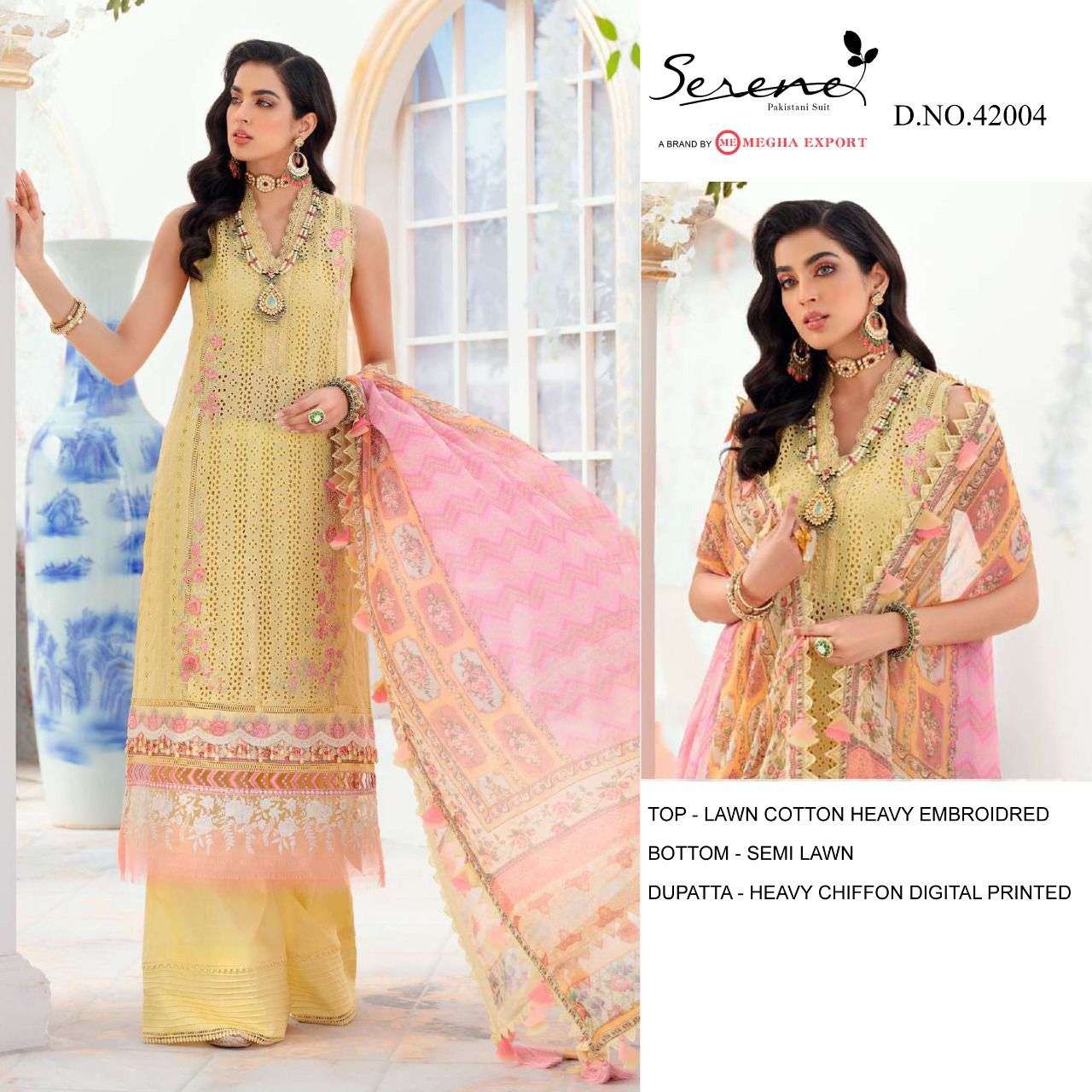 SERENE PRESENT NOOR VOL 3 LAWN COTTON WITH EMBROIDERY WORK PAKISTANI SALWAR SUITS IN WHOLESALE PRICE IN SURAT - SAI DRESSES
