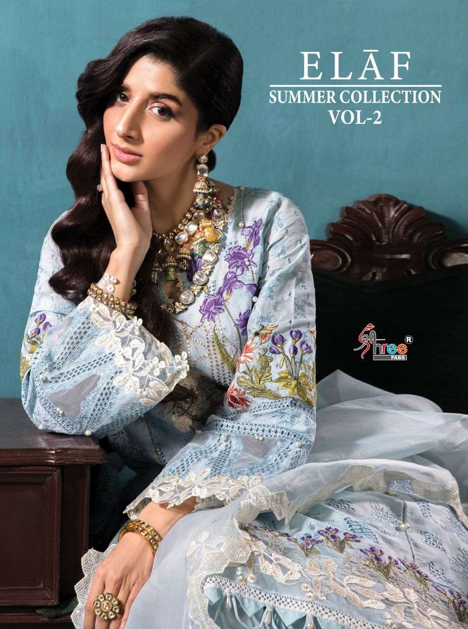 SHREE FAB PRESENT ELAF SUMMER COLLECTION VOL 2 COTTON WITH FANCY WORK PAKISTANI SUITS IN WHOLESALE PRICE IN SURAT - SAI DRESSES
