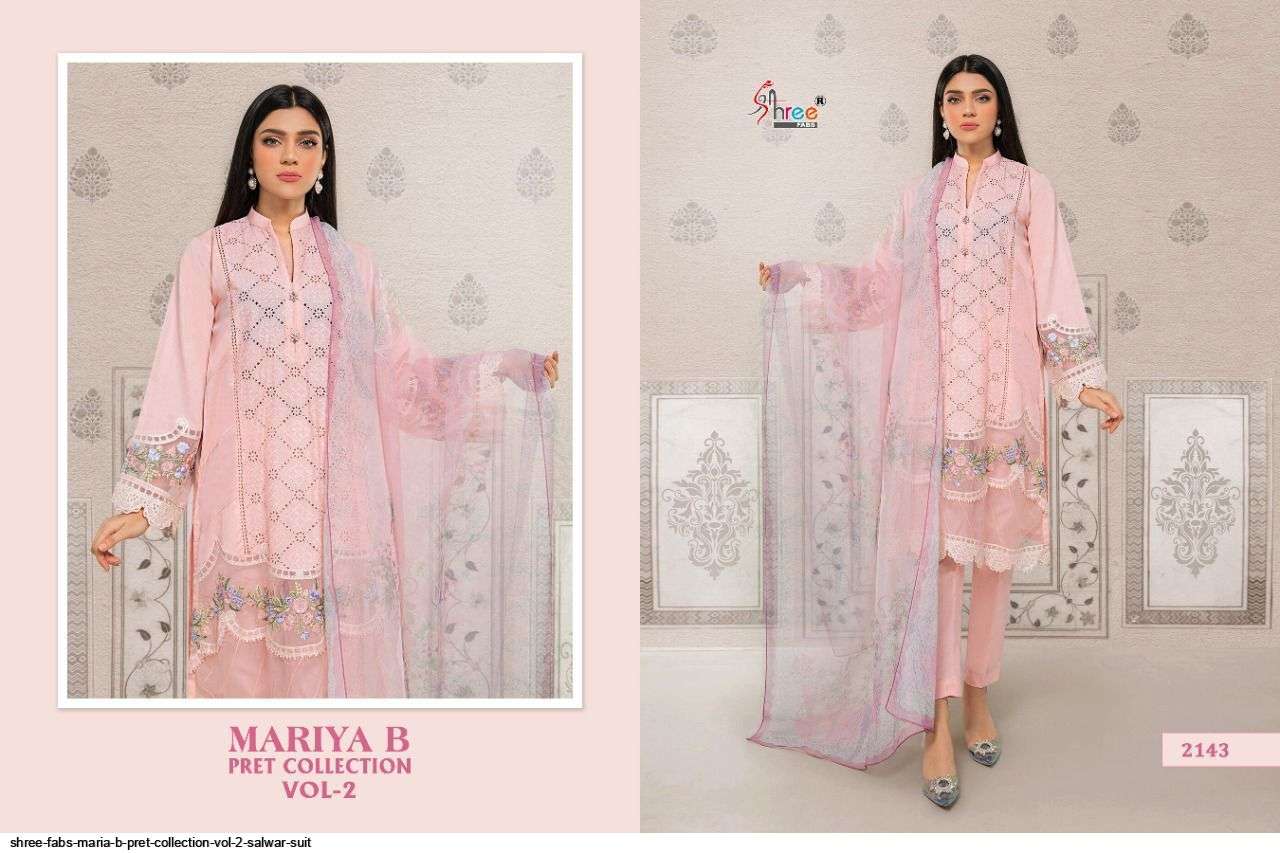 SHREE FABS PRESENT MARIYA B PRET COLLECTION VOL 2 PAKISTANI DESIGNER SUITS IN WHOLESALE PRICE IN SURAT - SAI DRESSES