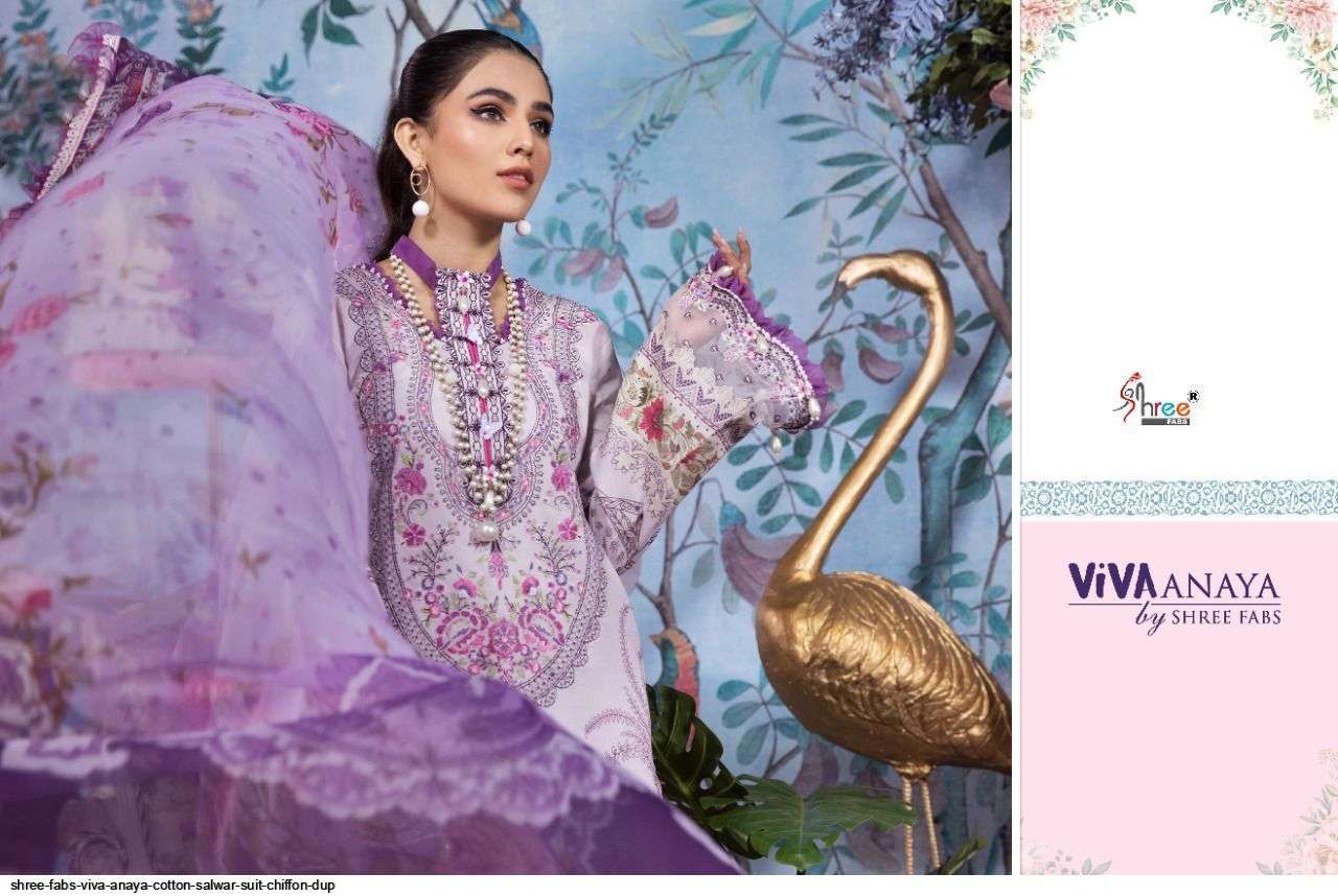 SHREE FABS PRESENT VIVA ANAYA PURE LAWN COTTON PAKISTANI FANCY SALWAR SUITS IN WHOLESALE PRICE IN SURAT  SAI DRESSES