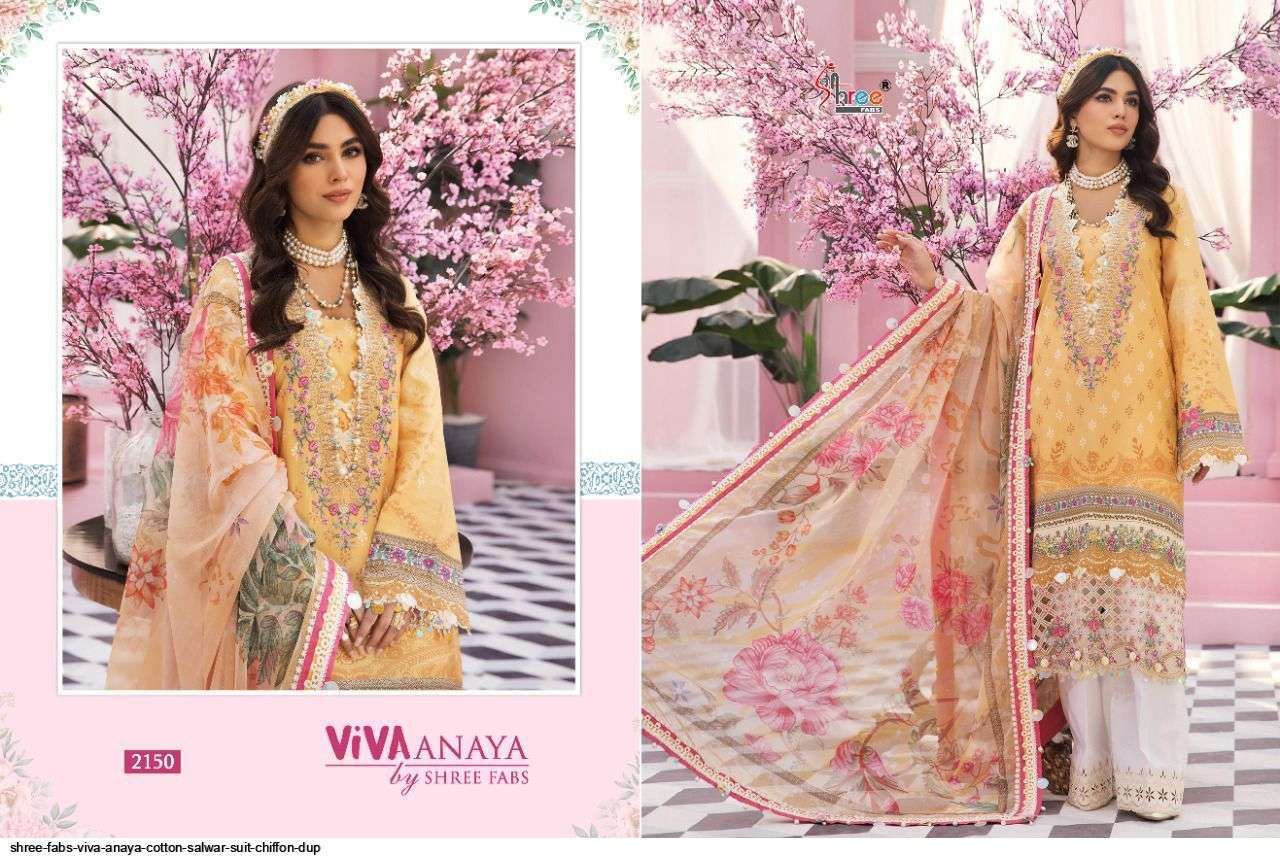 SHREE FABS PRESENT VIVA ANAYA PURE LAWN COTTON PAKISTANI FANCY SALWAR SUITS IN WHOLESALE PRICE IN SURAT  SAI DRESSES