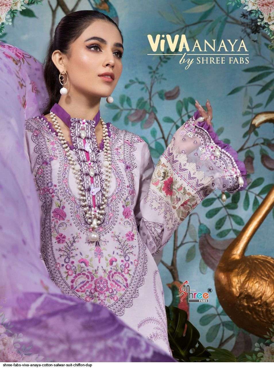 SHREE FABS PRESENT VIVA ANAYA PURE LAWN COTTON PAKISTANI FANCY SALWAR SUITS IN WHOLESALE PRICE IN SURAT  SAI DRESSES