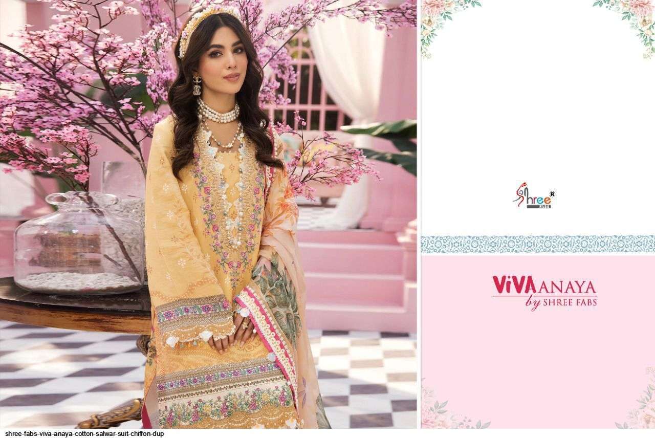SHREE FABS PRESENT VIVA ANAYA PURE LAWN COTTON PAKISTANI FANCY SALWAR SUITS IN WHOLESALE PRICE IN SURAT  SAI DRESSES