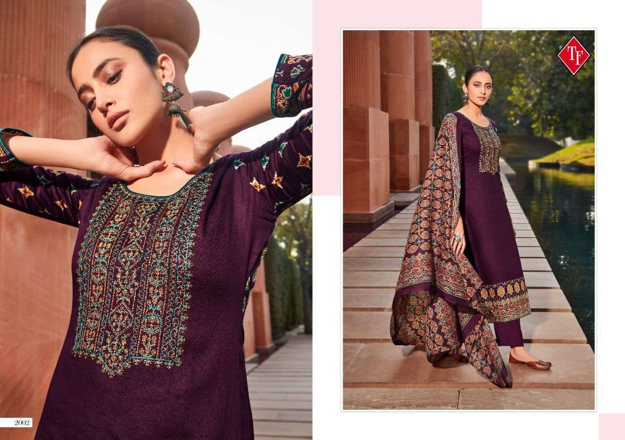 TANISHK FASHION PRESENT MEHRAAZ JAM COTTON WITH HEAVY EMBROIDERY DRESS MATERIALS IN WHOLESALE PRICE IN SURAT - SAI DRESSES