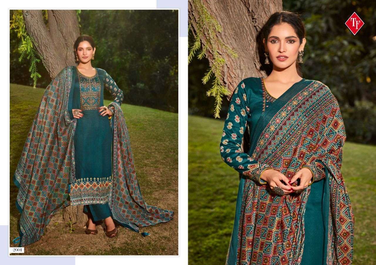 TANISHK FASHION PRESENT MEHRAAZ JAM COTTON WITH HEAVY EMBROIDERY DRESS MATERIALS IN WHOLESALE PRICE IN SURAT - SAI DRESSES