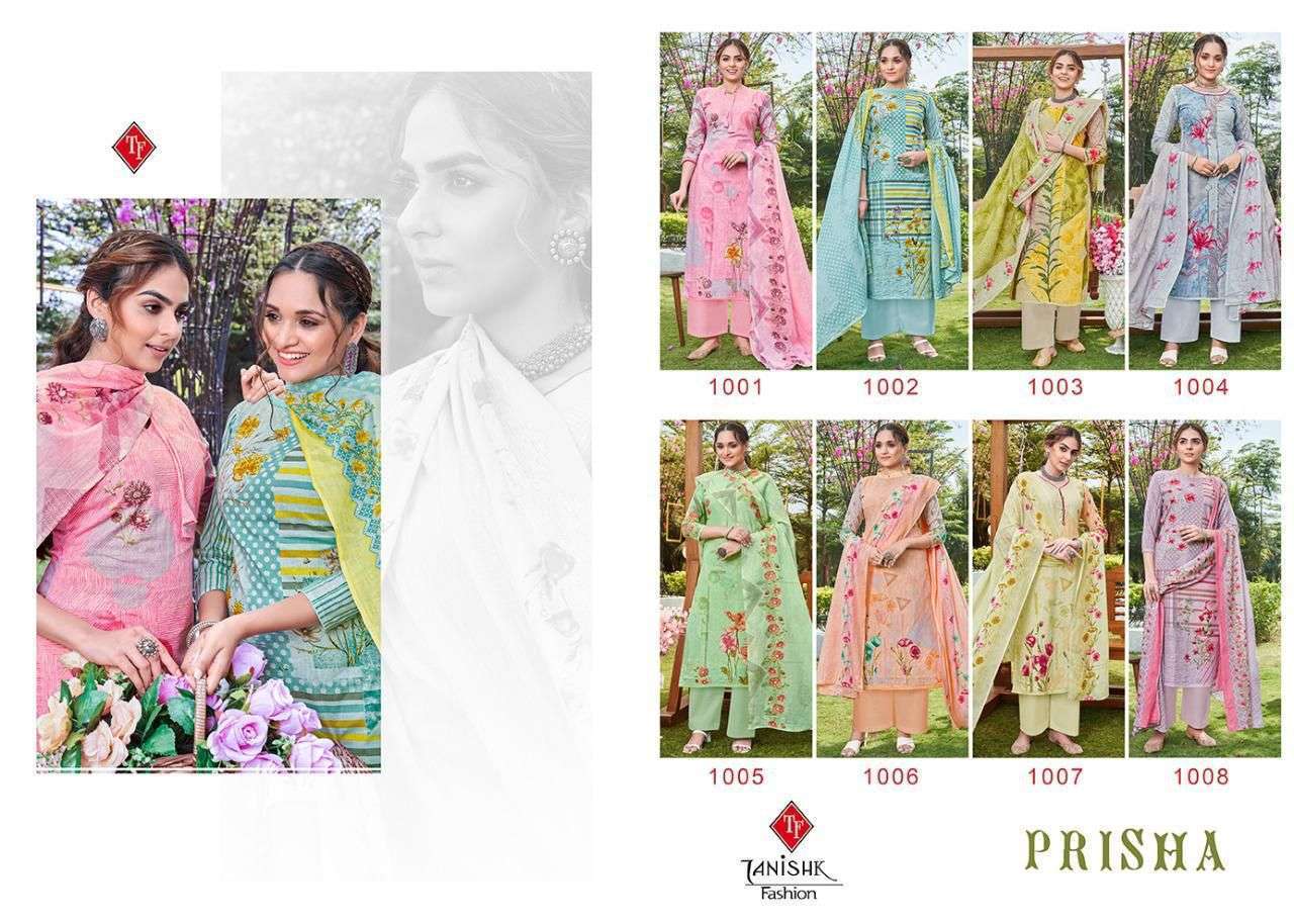 TANISHK FASHION PRESENT PRISHA CAMBRIC COTTON WITH DIGITAL PRINT SALWAR SUITS COLLECTION IN WHOLESALE PRICE IN SURAT - SAI DRESSES