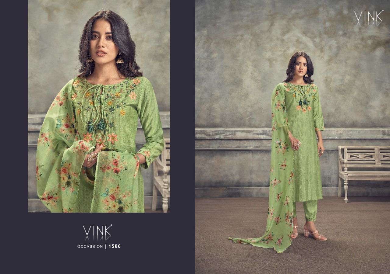 VINK VISTA LIFESTYLES PRESENTS OCCASSIONS VOL-3 DESIGNER SUITS IN WHOLESALE PRICE IN SURAT - SAI DRESSES  