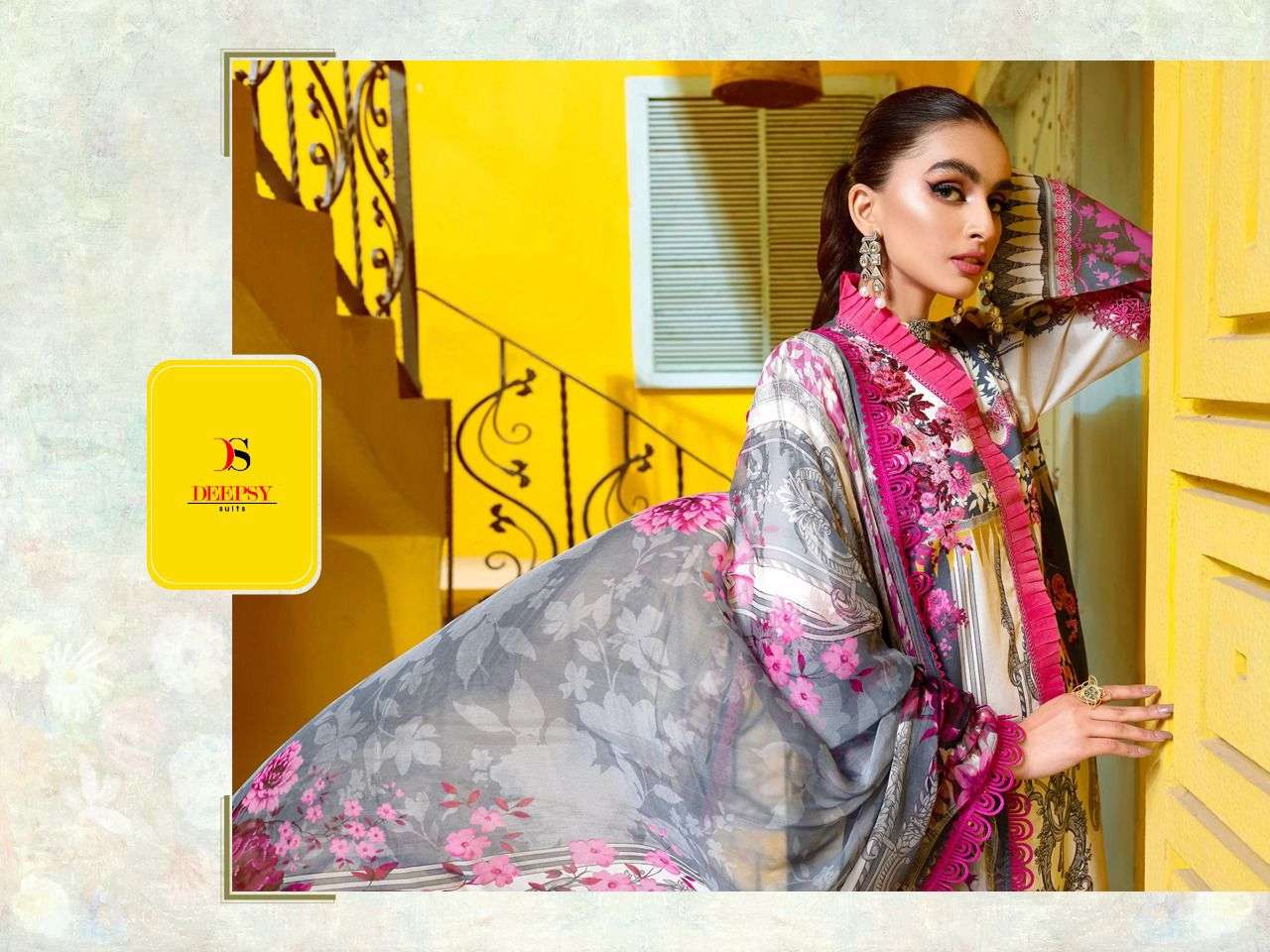 DEEPSY SUITS PRESENT BLISS LAWN 22-2 COTTON EMBROIDERY PAKISTANI SUITS IN WHOLESALE PRICE IN SURAT - SAI DRESSES