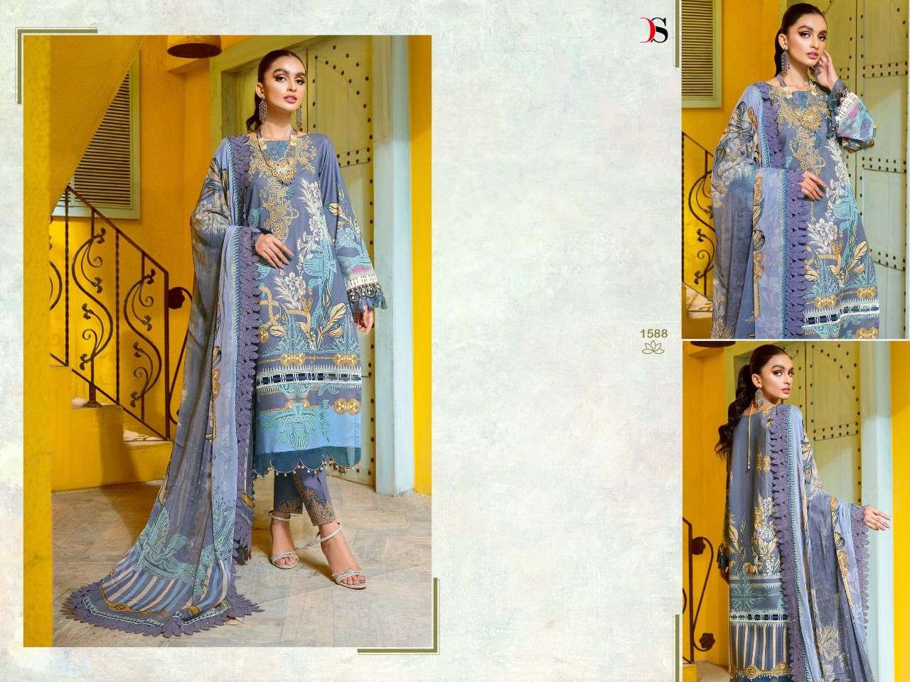 DEEPSY SUITS PRESENT BLISS LAWN 22-2 COTTON EMBROIDERY PAKISTANI SUITS IN WHOLESALE PRICE IN SURAT - SAI DRESSES