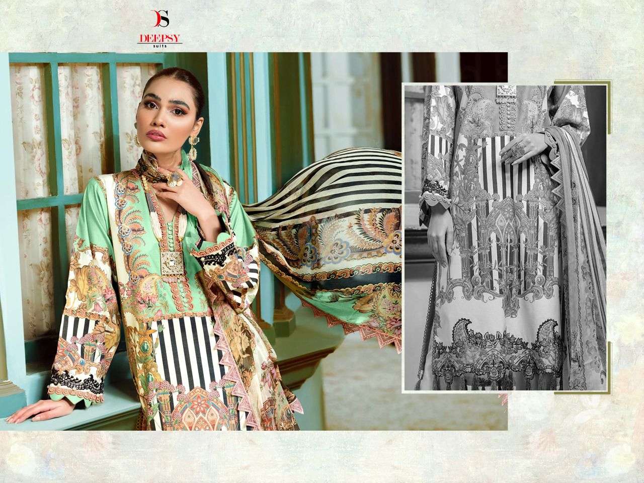 DEEPSY SUITS PRESENT BLISS LAWN 22-2 COTTON EMBROIDERY PAKISTANI SUITS IN WHOLESALE PRICE IN SURAT - SAI DRESSES