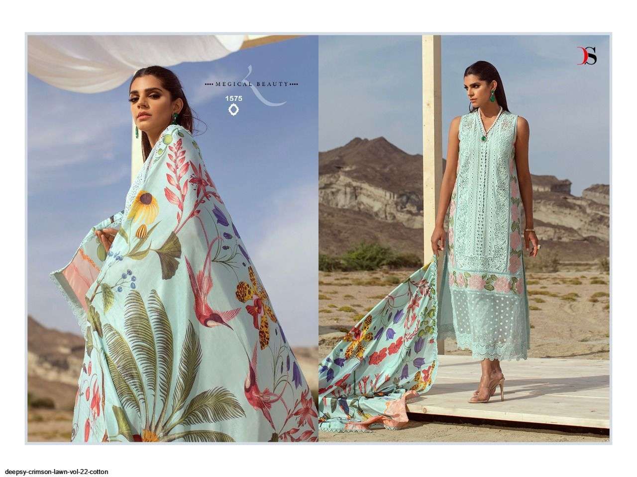 DEEPSY SUITS PRESENT CRIMSON LAWAN 22 COTTON PAKISTANI DESIGNER SUITS IN WHOLESALE PRICE IN SURAT - SAI DRESSES