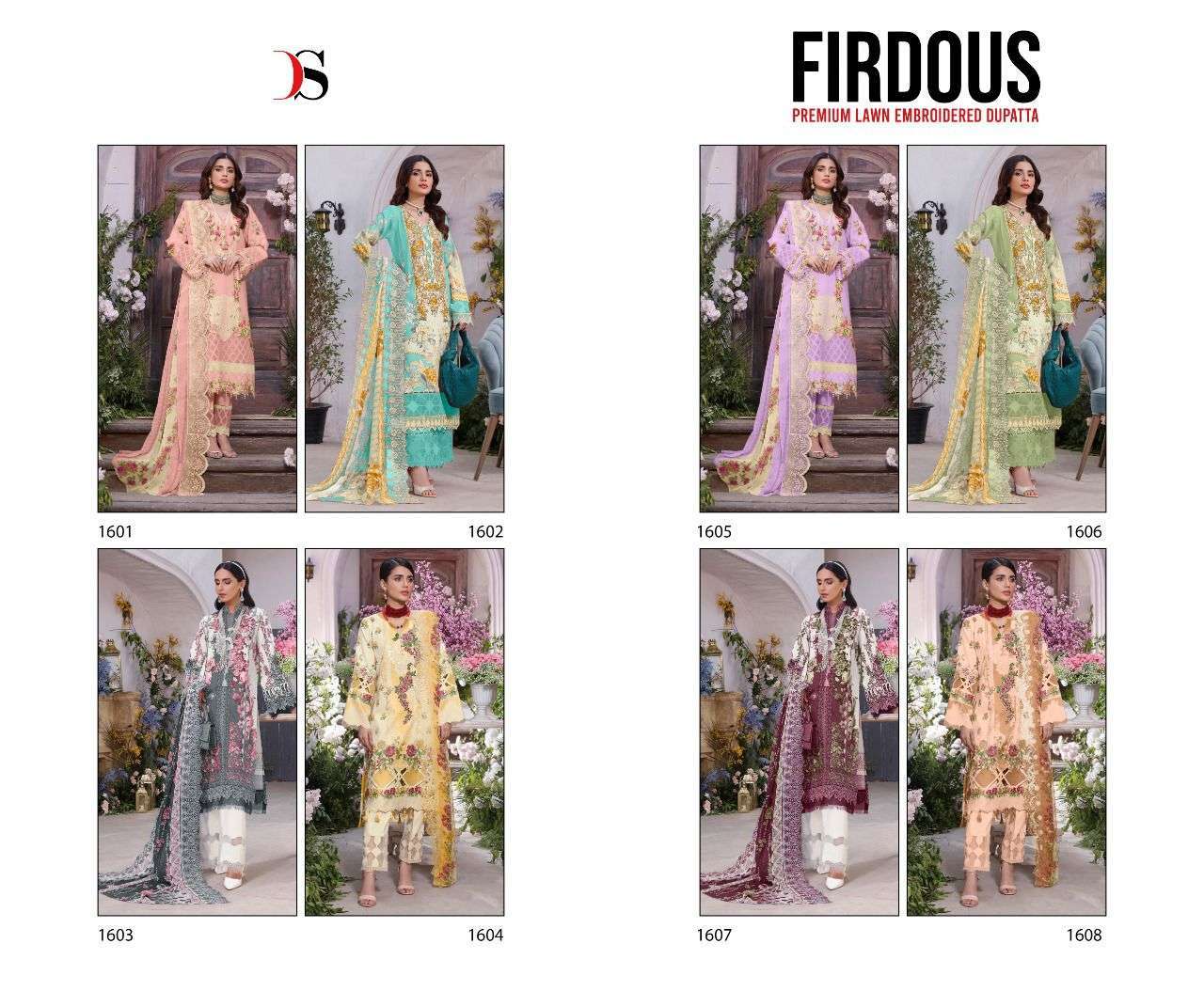 DEEPSY SUITS PRESENT FIRDOUS PREMIUM LAWN EMBROIDERED DUPATTA PAKISTANI DESIGNER SUITS IN WHOLESALE PRICE IN SURAT - SAI DRESSES