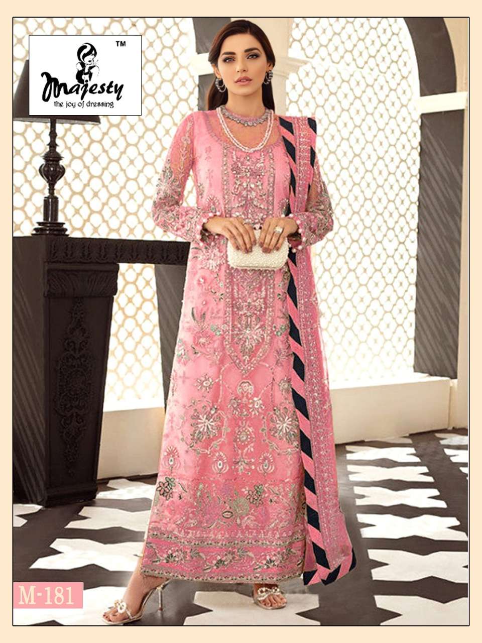 MAJESTY PRESENT RAMSHA VOL-15 PAKISTANI DESIGNER SUITS IN WHOLESALE PRICE IN SURAT - SAI DRESSES