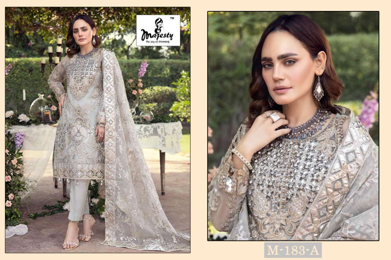 MAJESTY PRESENT RAMSHA VOL-15 PAKISTANI DESIGNER SUITS IN WHOLESALE PRICE IN SURAT - SAI DRESSES