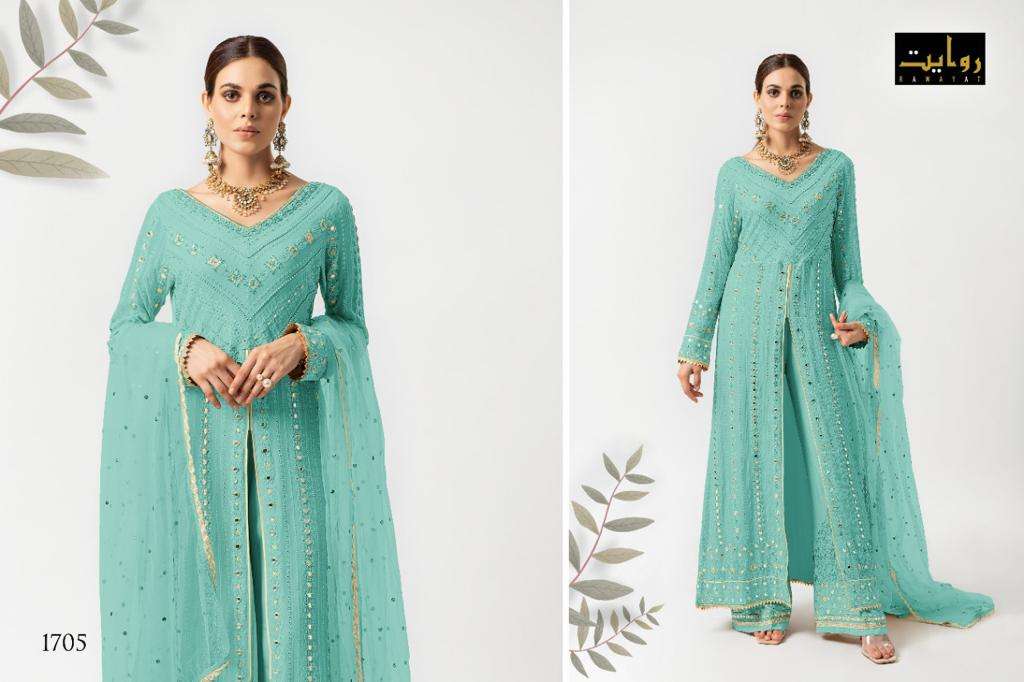 RAWAYAT PRESENT ANAYA VOL 8 GEORGETTE SEMI STITCHED DESIGNER SUITS IN WHOLESALE PRICE IN SURAT - SAI DRESSES
