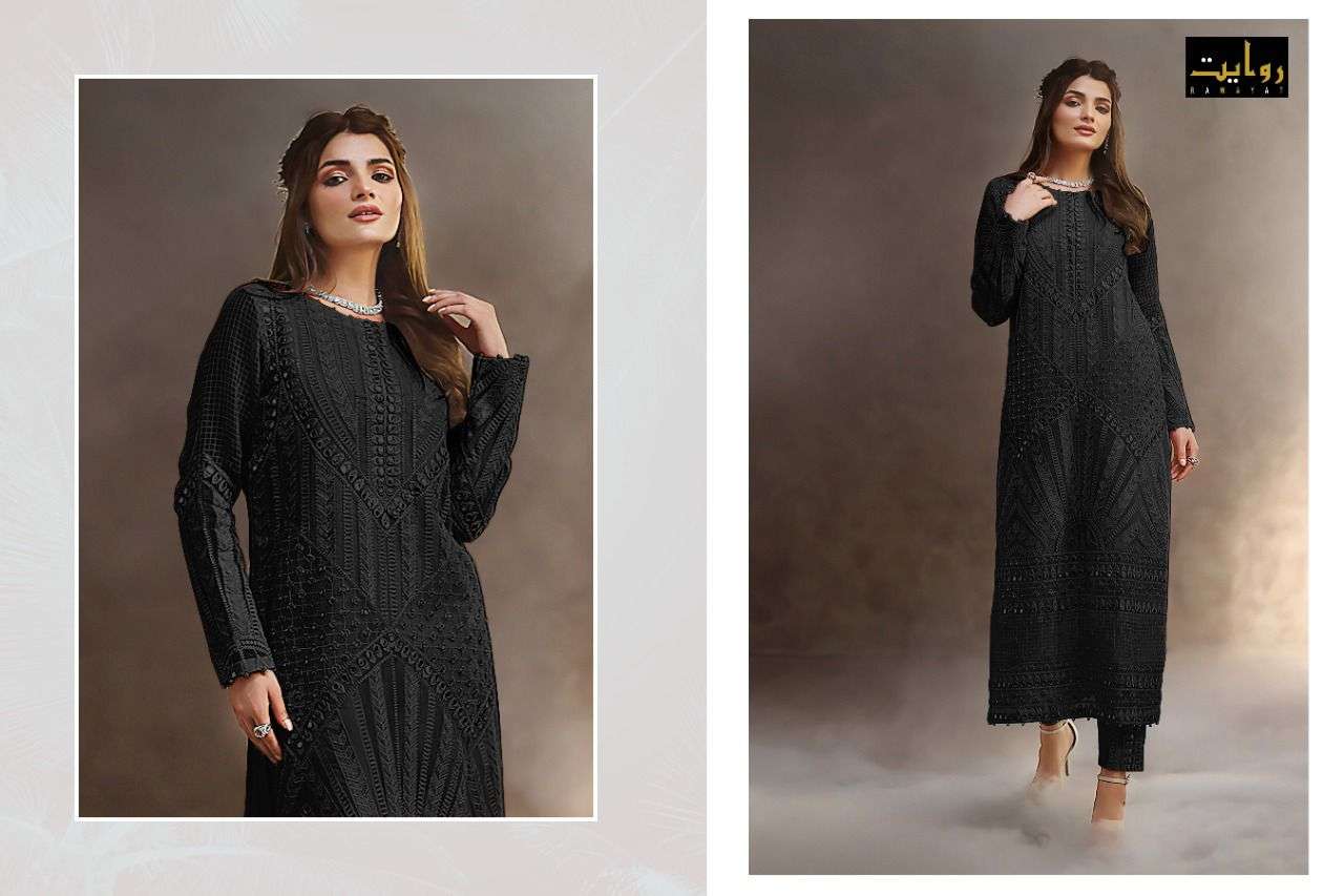 RAWAYAT PRESENT CRIMSON VOL 7 GEORGETTE SEMI STITCHED PAKISTANI DESIGNER SUITS IN WHOLESALE PRICE IN SURAT - SAI DRESSES