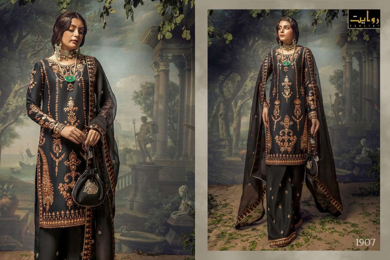 RAWAYAT PRESENT ZARIF VOL 1 GEORGETTE SEMI STITCHED PAKISTANI DESIGNER SUITS IN WHOLESALE PRICE IN SURAT - SAI DRESSES
