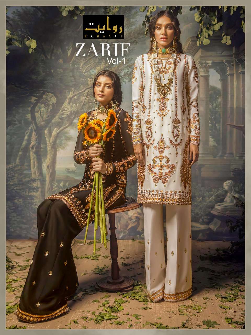 RAWAYAT PRESENT ZARIF VOL 1 GEORGETTE SEMI STITCHED PAKISTANI DESIGNER SUITS IN WHOLESALE PRICE IN SURAT - SAI DRESSES