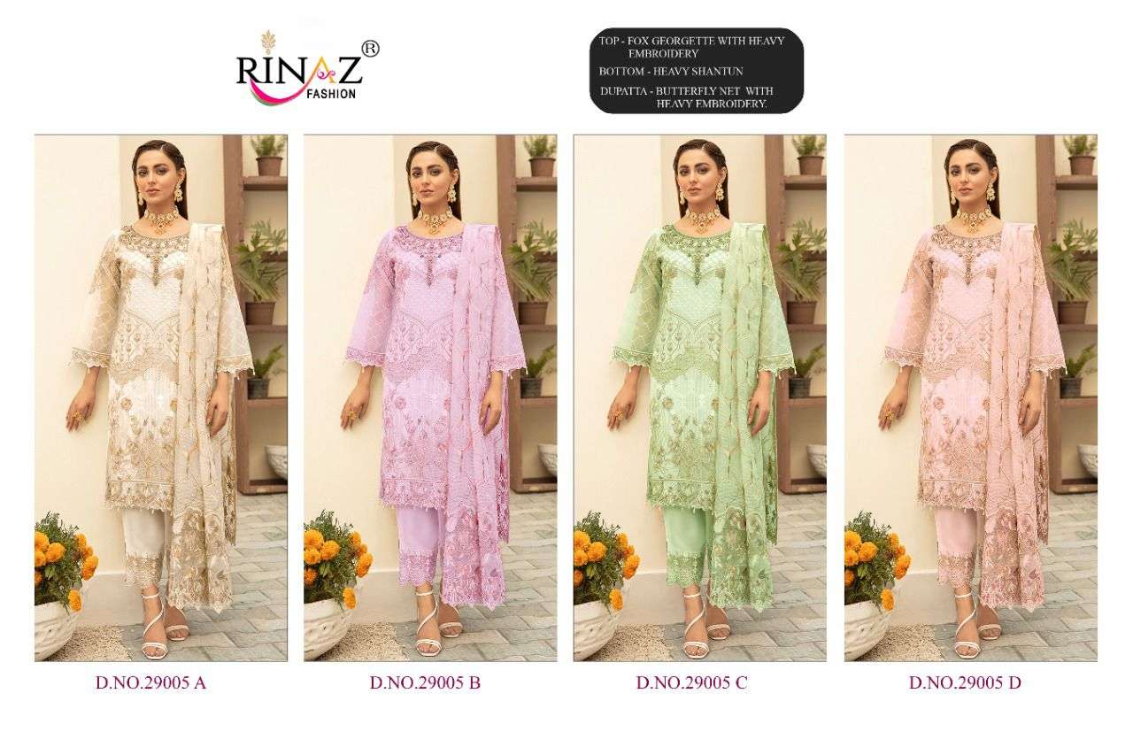RINAZ PRESENT RAMSHA VOL 14 GEORGETTE SEMI STICHED PAKISTANI SUITS IN WHOLESALE PRICE IN SURAT - SAI DRESSES
