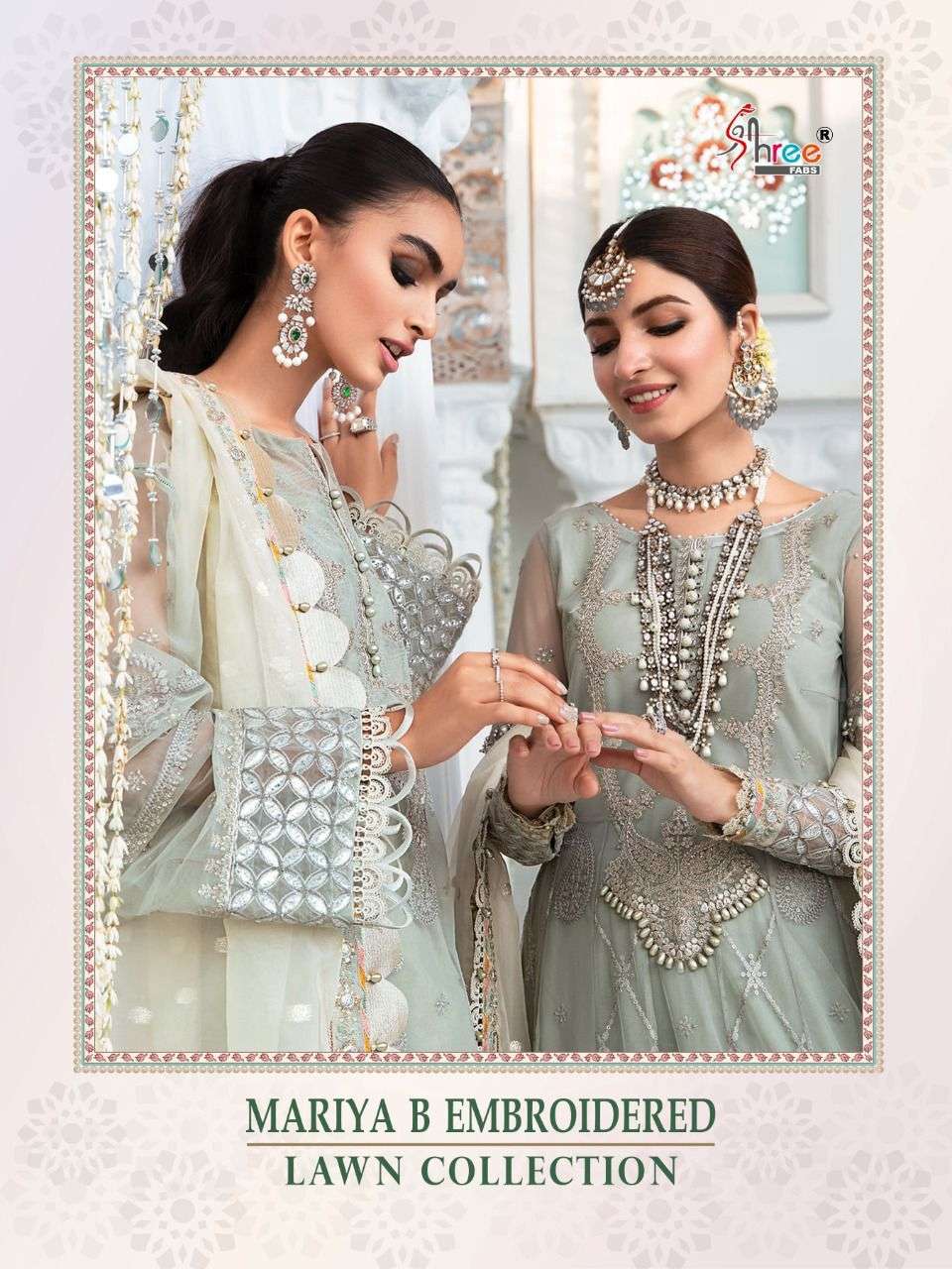 SHREE FABS PRESENT MARIYA B EMBROIDERED LAWN COLLECTION PAKISTANI DESIGNER SUITS IN WHOLESALE PRICE IN SURAT - SAI DRESSES
