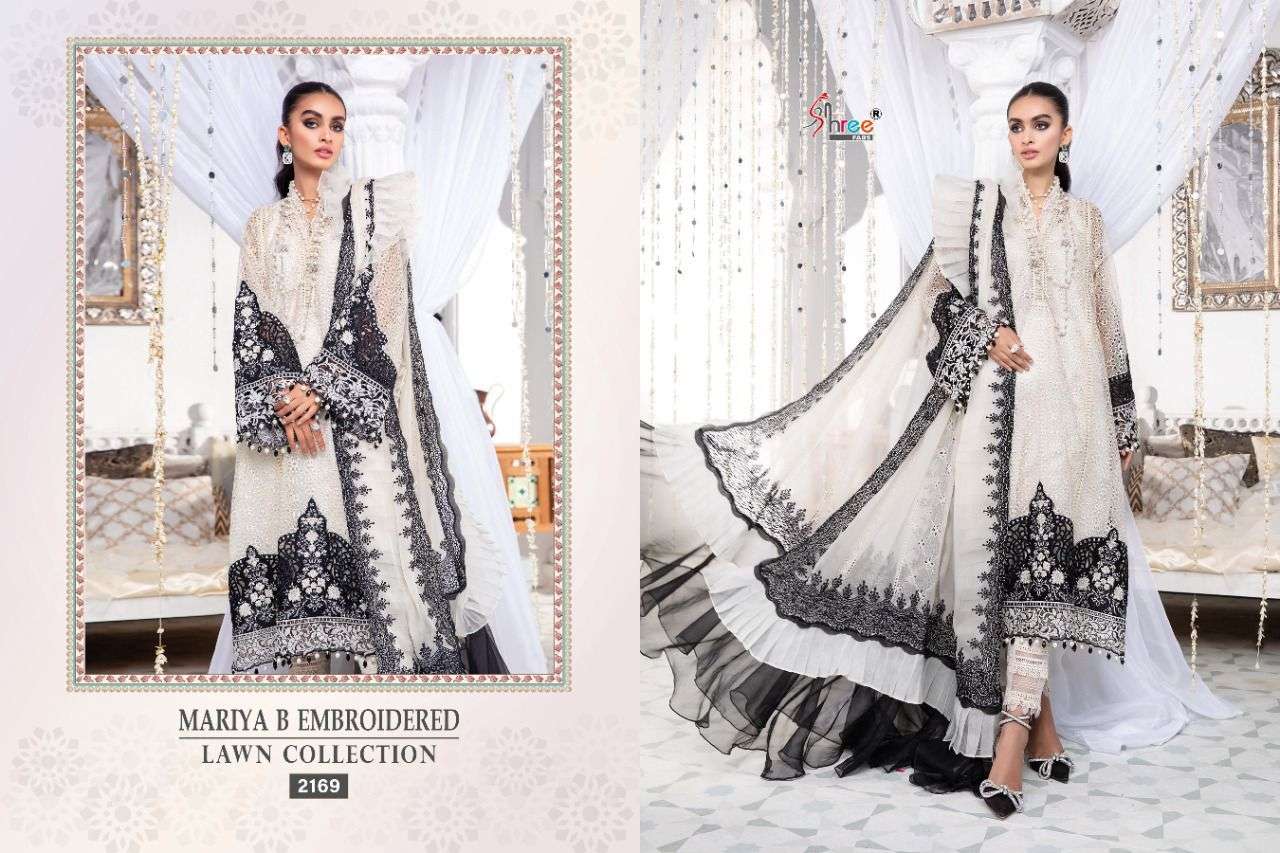 SHREE FABS PRESENT MARIYA B EMBROIDERED LAWN COLLECTION PAKISTANI DESIGNER SUITS IN WHOLESALE PRICE IN SURAT - SAI DRESSES