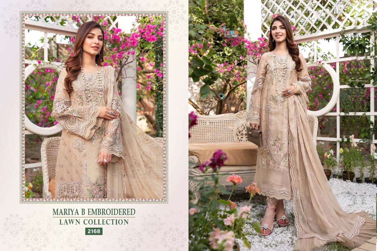 SHREE FABS PRESENT MARIYA B EMBROIDERED LAWN COLLECTION PAKISTANI DESIGNER SUITS IN WHOLESALE PRICE IN SURAT - SAI DRESSES