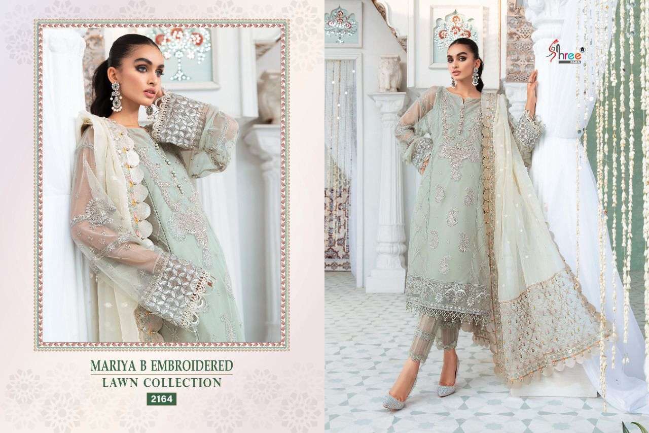 SHREE FABS PRESENT MARIYA B EMBROIDERED LAWN COLLECTION PAKISTANI DESIGNER SUITS IN WHOLESALE PRICE IN SURAT - SAI DRESSES