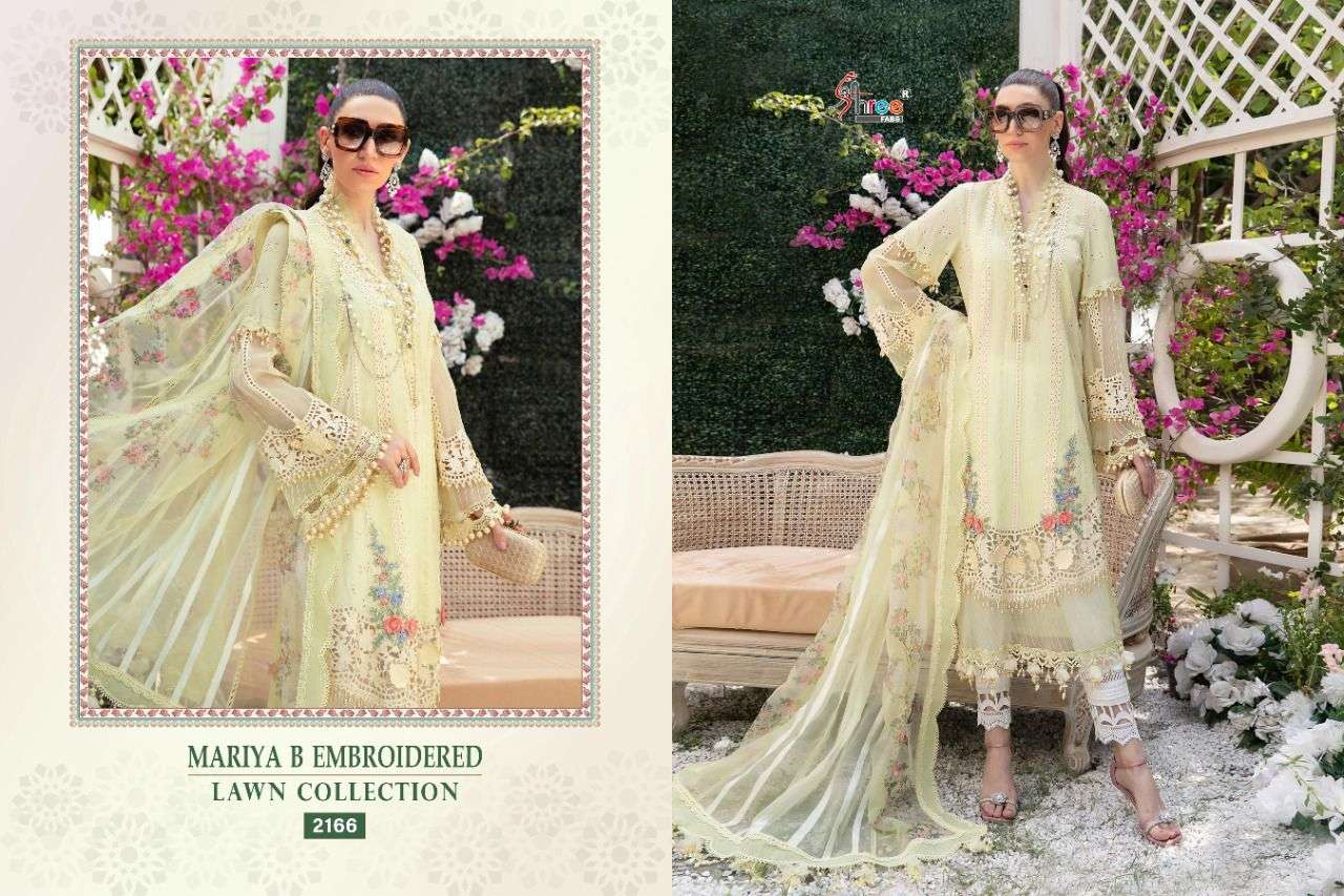 SHREE FABS PRESENT MARIYA B EMBROIDERED LAWN COLLECTION PAKISTANI DESIGNER SUITS IN WHOLESALE PRICE IN SURAT - SAI DRESSES